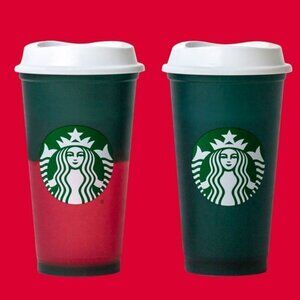 Starbucks Green Red Colour Changing Hot Cup